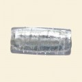 Crystal Glass Silver Foil Flat Tube Bead - 22mm x 10mm 