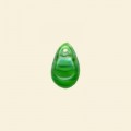 Green Pressed Glass Drop Bead - 12mm x 8mm - Pack of 10 