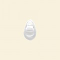 White Pressed Glass Drop Bead - 12mm x 8mm - Pack of 10 