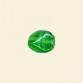 Green Pressed Glass Nugget Bead - 13mm x 10mm - Pack of 10 