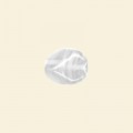 White Pressed Glass Nugget Bead - 13mm x 10mm - Pack of 10 