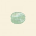 Mint Pressed Glass Flat Nugget Bead - 15mm x 12mm - Pack of 10 