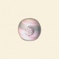 Pink Glass Round Bead with Millefiori Badge - 14mm 
