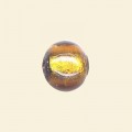 Topaz Glass Silver Foil Round Bead - 15mm 