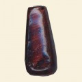 Red Glass Silver Foil Drop Bead - 35mm x 15mm 