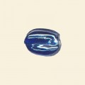 Dark Blue Lustred Glass Nugget Beads - 15mm x 10mm - Pack of 10 