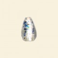 Crystal Glass Silver Foiled Beads - 16mm x 8mm 
