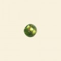 Green Glass Bead with Gold Stripe - 8mm