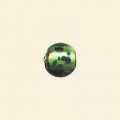 Green Glass Silver Foiled Beads - 10mm 