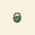 Green Lustred Glass Oval Beads - 10mm x 8mm - Pack of 10 