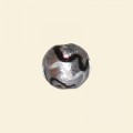 Black Glass Silver Foil Round Beads - 12mm