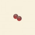 Red Glass Transparent Round Beads - 4mm - Pack of 10 