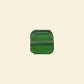 Green Glass Lustre Flat Square Beads - 10mm - Pack of 10 