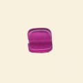 Pink Glass Lustre Flat Square Beads - 10mm - Pack of 10 