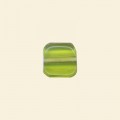 Lime Glass Lustre Flat Square Beads - 10mm - Pack of 10 