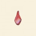 Red Glass Lustre Leaf Beads - 15mm x 7mm - Pack of 10 