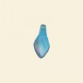 Aqua Glass Lustre Leaf Beads - 15mm x 7mm - Pack of 10 
