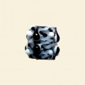 Black Glass Spotty Tube Beads - 14mm x 12mm 