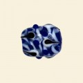 Blue Glass Spotty Nugget Beads - 18mm x 15mm 