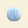 Blue Matt Glass Flat Disc Beads - 17mm