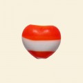 Red Matt Glass Heart Beads - 15mm