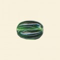Green Glass Transparent Nugget Beads - 15mm x 10mm - Pack of 10 
