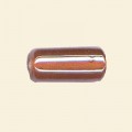 Orange Lustred Glass Tube Beads - 20mm x 10mm