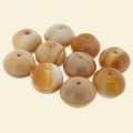 Cream Glass Cushion Beads - 10mm - Pack of 10