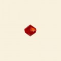Red Crystal Machine Cut Glass Bicones - 6mm x 6mm - 16" String