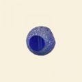 Blue Frosted Glass Round Bead with Cut Away Eye - 12mm - Pack of 10 