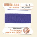 Navy 100% Silk Thread and Needle - Pack
