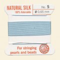 Light Blue 100% Silk Thread and Needle - Pack