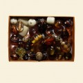 Brown Patterned Assorted Beads - 100 Gram Pack
