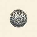 Pewter Effect Antique Look Flat Disc Bead - 15mm 