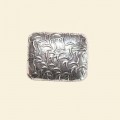 Pewter Effect Antique Look Flat Rectangle Beads - 25mm x 20mm - Pack of 10 