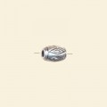Silver Colour Bead Shape - 15mm x 8mm - Pack of 10