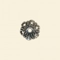 Pewter Effect Bead Cap - 10mm 