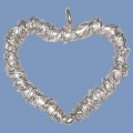 Thai Silver Heart Pendant - 30mm 