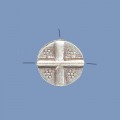 Thai Silver 4 Way Bead (1mm Holes) - 13mm