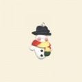 Snowman Clay Pendant