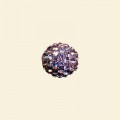Purple Shamballa Crystal Pave Beads - 10mm 