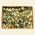 Green Czech Mixed Glass Pearls - 50 Gram Pack