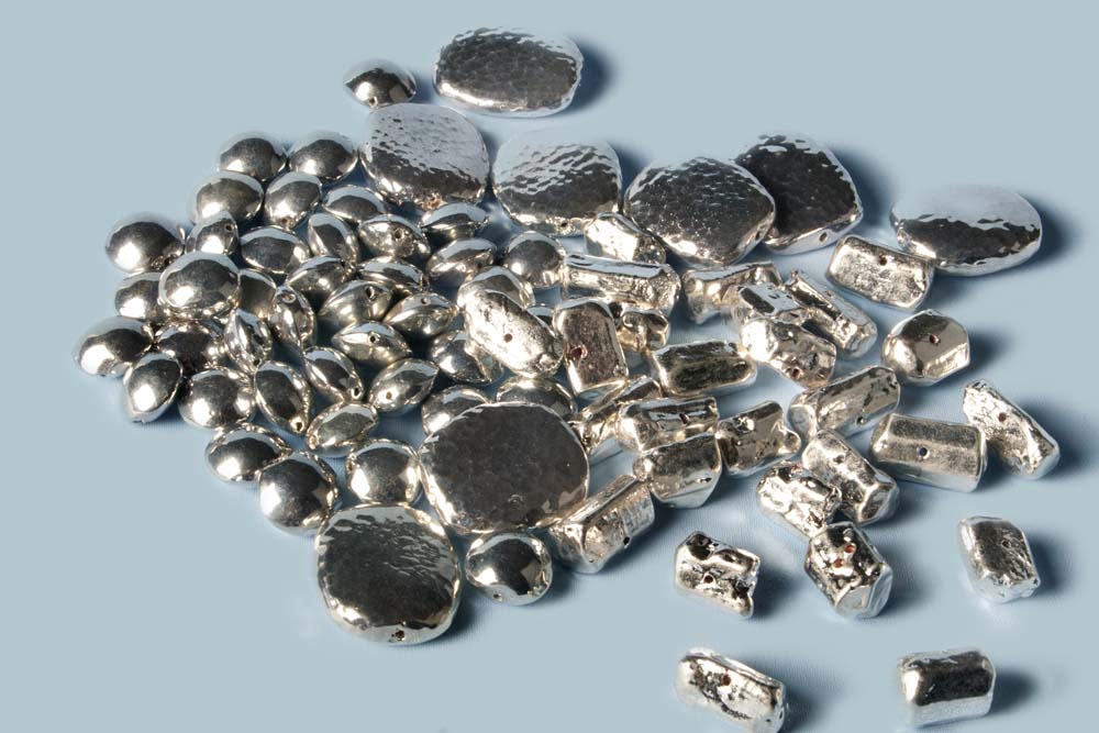 Cyber Silver Beads