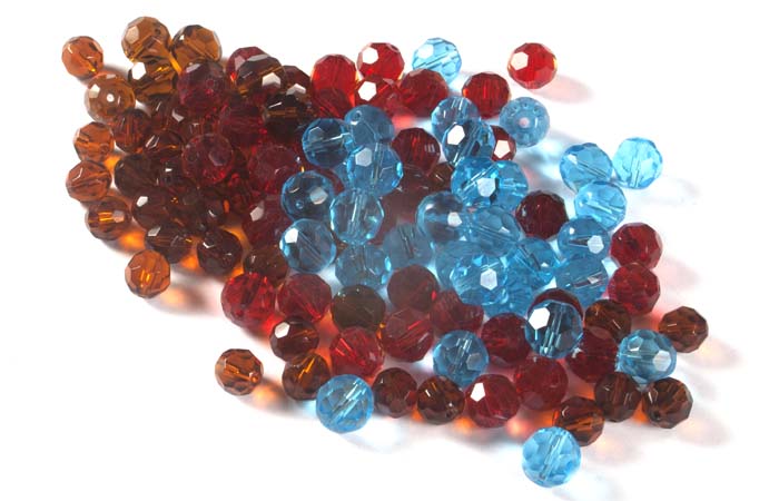 Crystal Faceted Round Beads