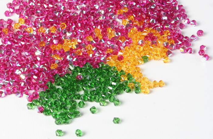 Crystal Faceted Bicone Beads