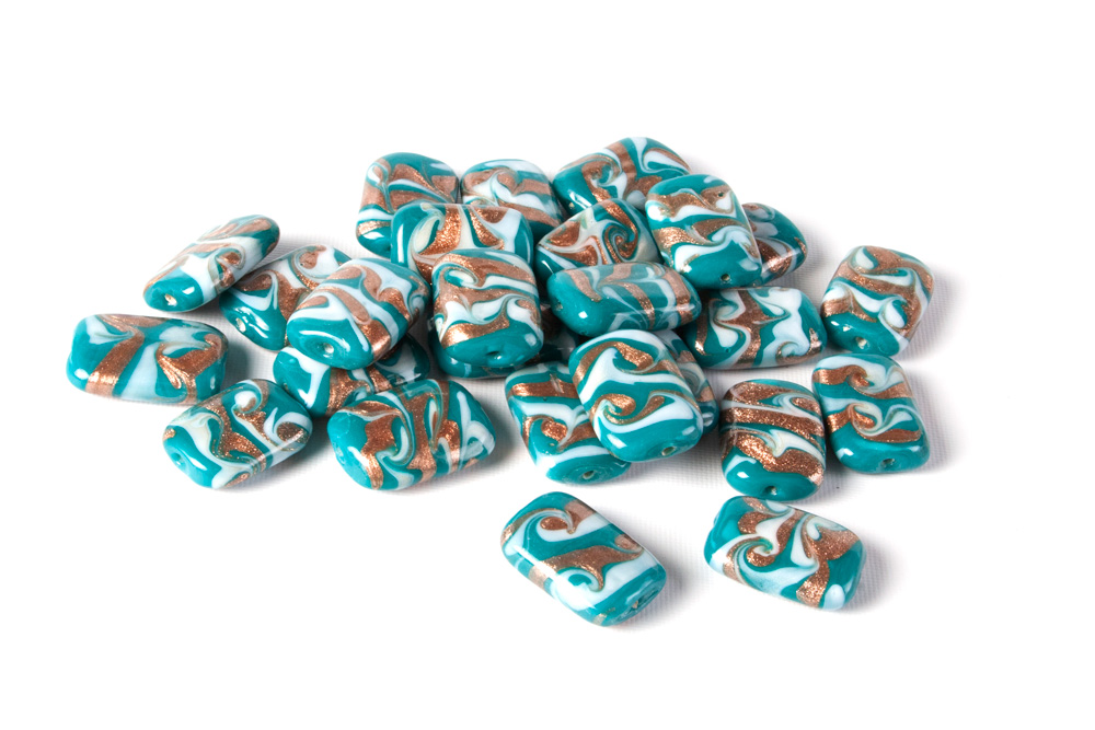 Glass Gold Foil Beads