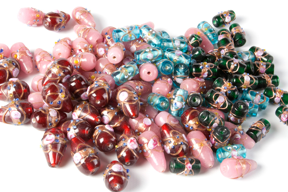 Glass Venetian Style Beads
