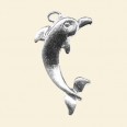 Silver Plated Dolphin Pendant - 30mm 