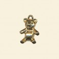 Gold Plated Teddy Pendant - 15mm 