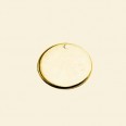 Gold Plated Disc Pendants - 12mm - Pack of 10